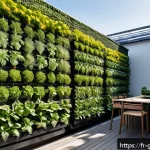 원예디자이너 연봉 상승 방법 - A modern urban green space featuring a multifunctional rooftop garden in a dense European city, with...